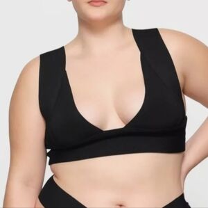 SKIMS Knit Swim Plunge Top